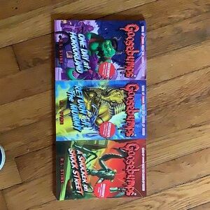 Goosebumps Book Set - Purple, Blue, Red Covers